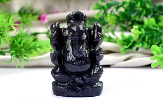 Blue Jade Ganesha - 92 gms