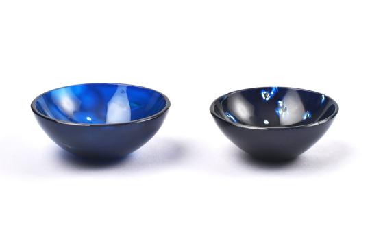 Blue Onyx Gemstone Bowl - Set of 2