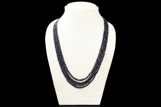 Blue Sapphire Necklace - 4 turn