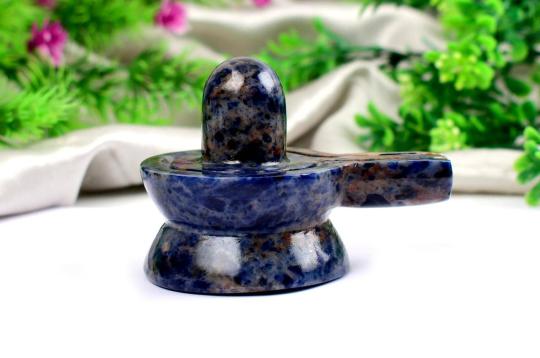 Blue Sodalite Shivling - 190 gms