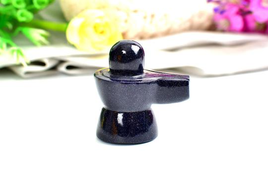 Blue Sunstone Shivaling - 56 gms