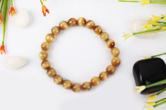 Brown Cats Eye Bracelet - 8mm