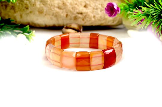 Carnelian Bracelet - Faceted Beads - I