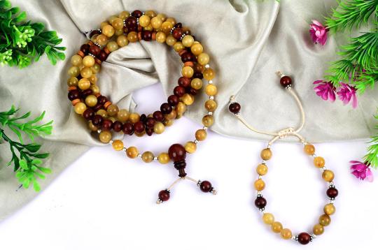 Cats Eye mala and bracelet