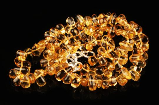 Citrine drop mala