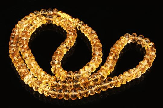 Citrine Faceted mala