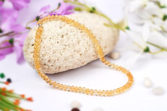 Citrine Faceted Mala - Button shape