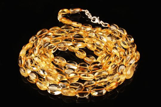 Citrine Oval mala - 7 mm