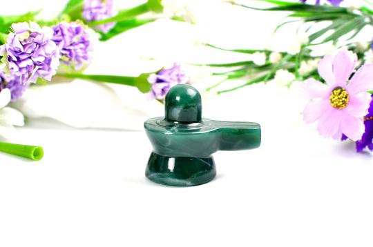 Columbian Green Jade Shivlinga - 100 gms