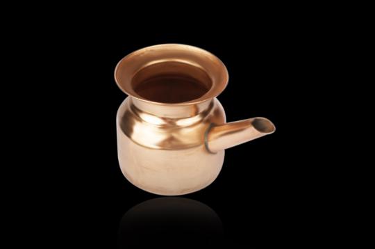 Copper pot with spout