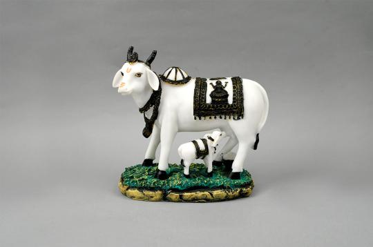 Cow With Calf in Bonded Marble