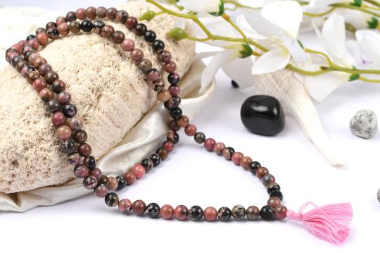 Dark Pink Opal Mala - 8mm