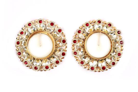 Vibrant Designer Diyas ( Set of 2)