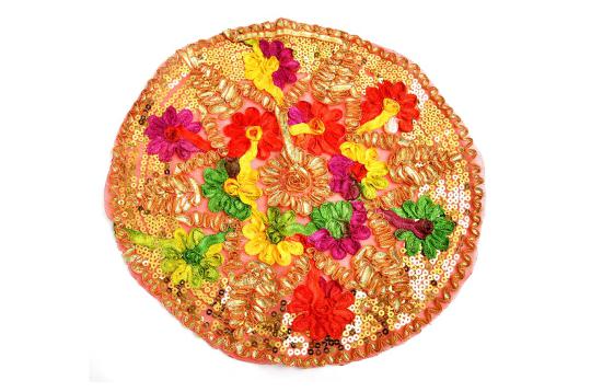 Designer Puja Thali cloth Covers - Small - I