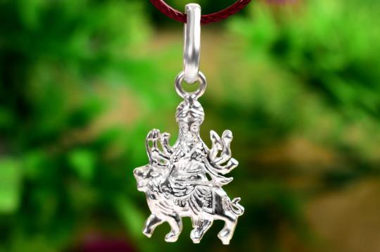Durga Locket in pure silver - Design IV