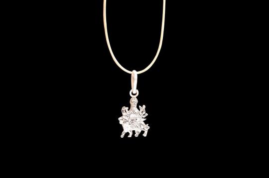 Durga Locket in pure silver - Design XII