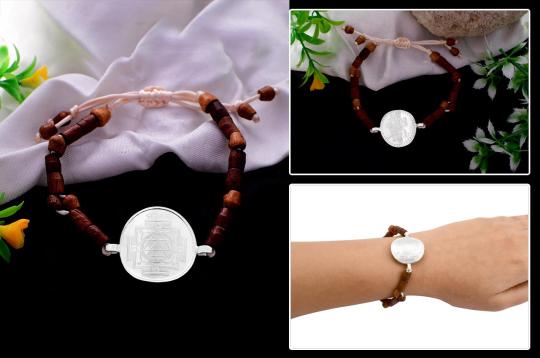 Durga Yantra Bracelet in 925 Sterling Silver