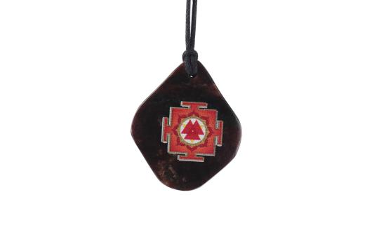 Durga Yantra Pendant on Gomed