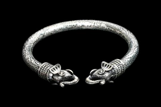 Elephant Headed Kada in Pure silver - III