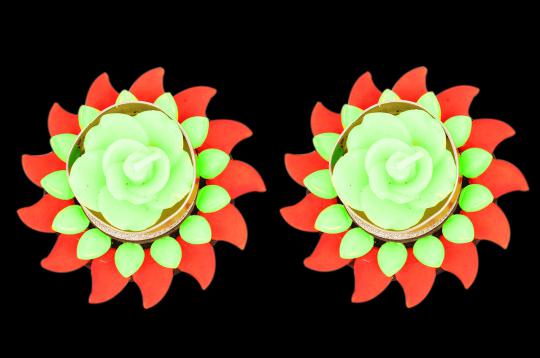 Fluorescent Floating Diya - Set of 2