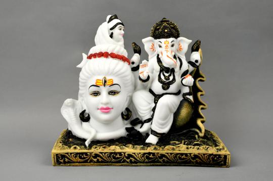 Ganapathi With Shiva in Bonded Marble