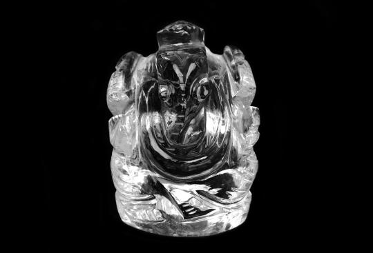 Ganesh Idol in pure quartz - 34 gms