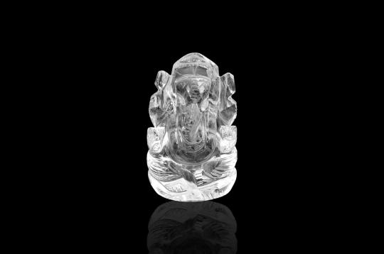 Ganesh Idol in pure quartz - 54 gms