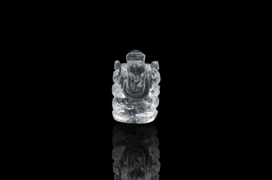 Ganesh Idol in pure quartz - 56 gms - I