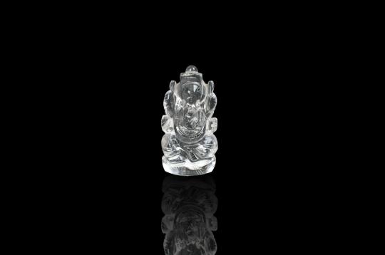 Ganesh Idol in pure quartz - 62 gms