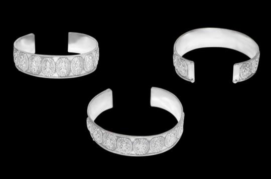 Ganesh Kada in pure silver - Design III