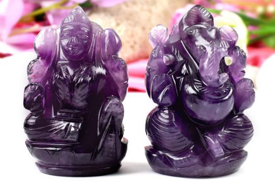 Ganesh Laxmi Pair in Amethyst-I