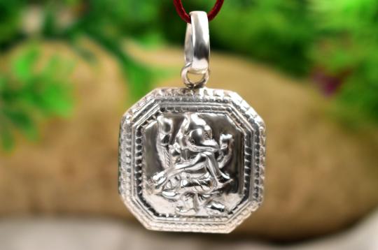 Ganesh Locket in Pure Silver - Design IX