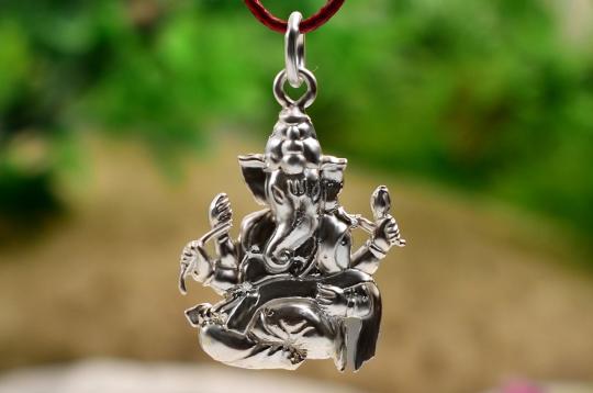 Ganesh Locket - in Pure Silver - Design X