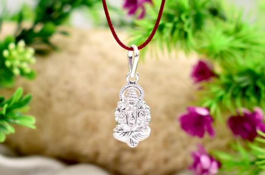 Ganesh Locket in Pure Silver - Design XIX