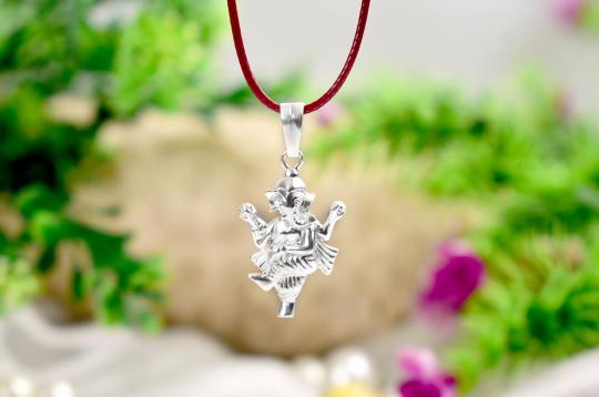 Ganesh Locket - in Pure Silver - Design XL