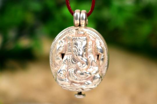Ganesh Locket - in Pure Silver - Design XXXVI