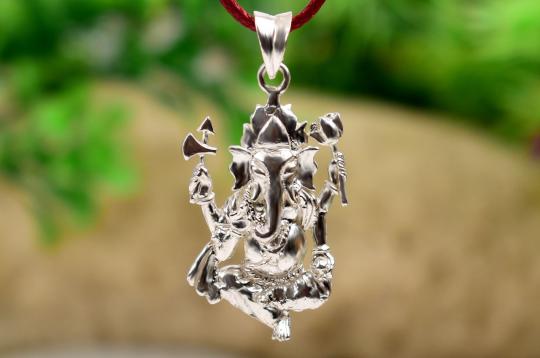 Ganesh Locket in Pure Silver - Design XXXVII