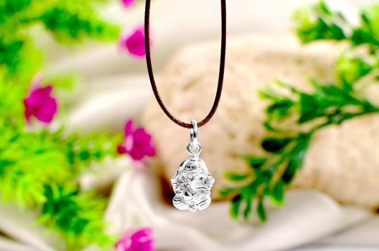 Ganesh Locket in Pure Silver - Design XXXVIII