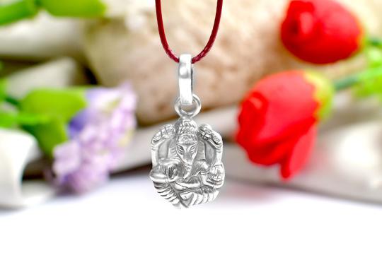 Ganesh Locket in Pure Silver - XCII