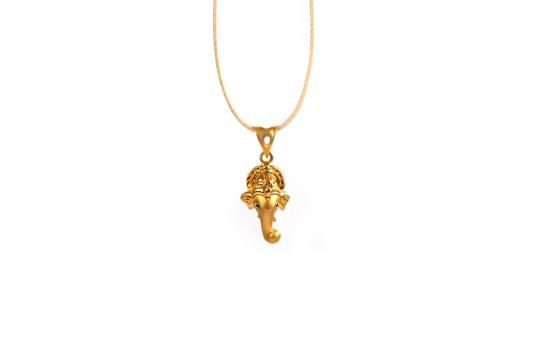 Ganesh Pendant in Gold - 1.1 gms - II