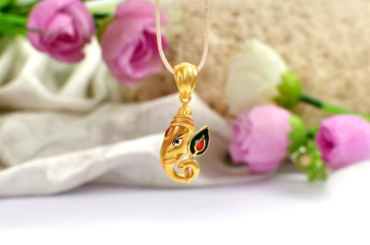 Ganesh Pendant in Gold - 2.5 gms - I