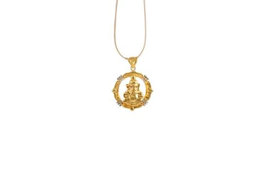 Ganesh Pendant in Gold - 2.9 gms