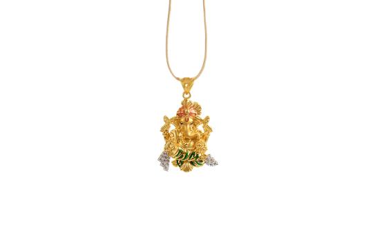 Ganesh Pendant in Gold - 4.2 gms