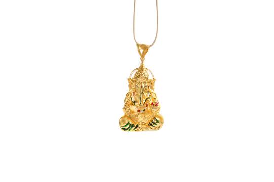Ganesh Pendant in Gold - 7.4 gms
