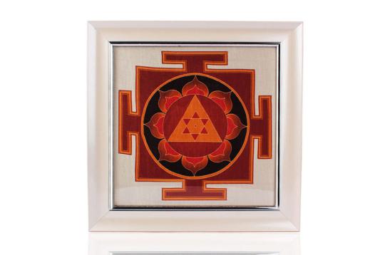 Ganesh Yantra on silk with frame