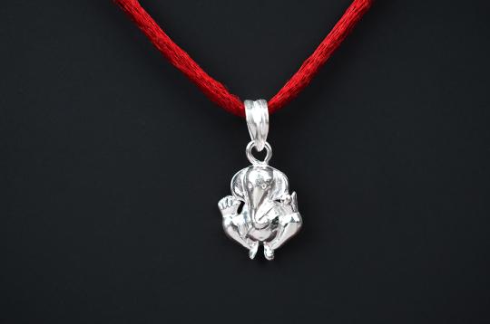 Ganesha Locket in Pure Silver - IV