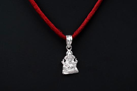Ganesha Locket in Pure Silver - VI