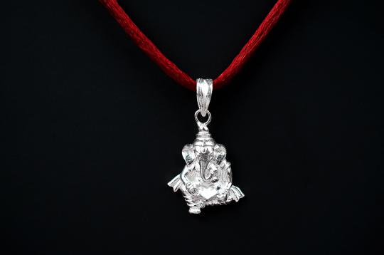 Ganesha Locket in Pure Silver - XIX