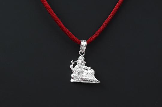 Ganesha Locket in Pure Silver - XVIII