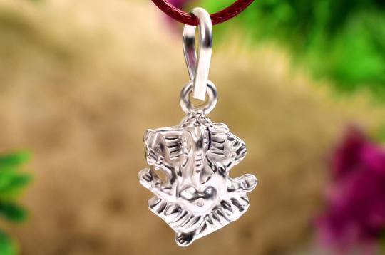 Ganesha Locket in Silver - I